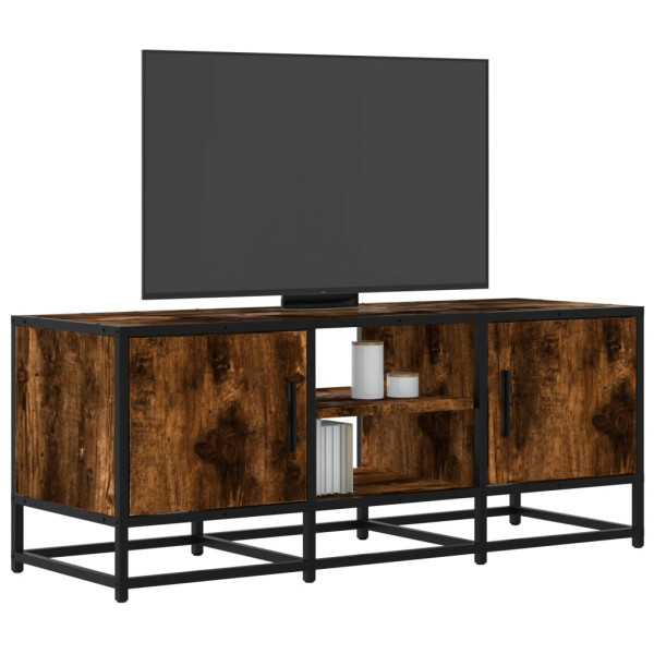 Mobiliário Metal TV e Engenharia de Madeira Smoked Oak 100x35x41 cm D