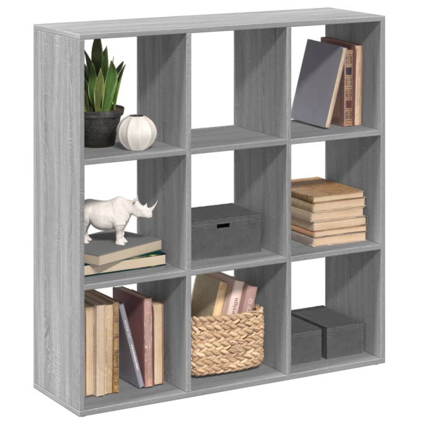 Librería divisor madera ingeniería gris Sonoma 102x29x103.5 cm D