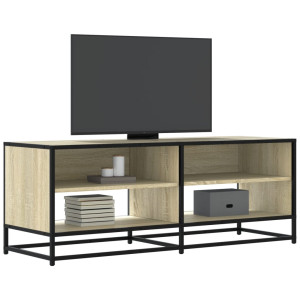 Mueble TV metal y madera ingeniería roble Sonoma 120.5x40x46 cm D