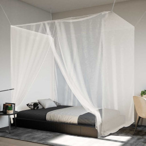 Mosquitera colgante 156 malla blanca 220x120x150 cm D