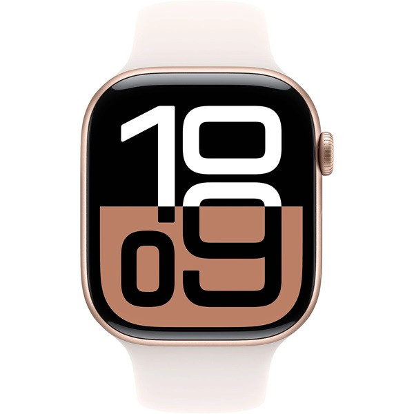 Apple Relógio Série 10 GPS pulseira esportiva de alumínio de 42 mm S/M rosa D