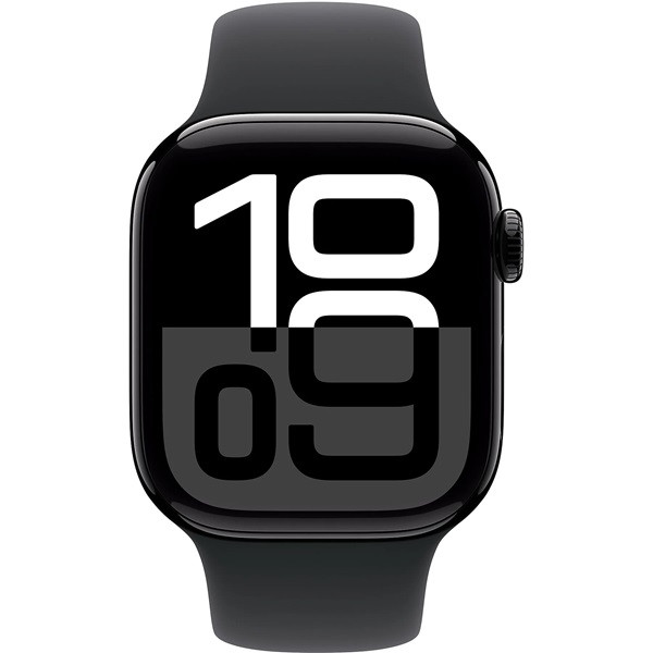 Apple Relógio Série 10 GPS pulseira esportiva de alumínio de 42 mm M/L preta D