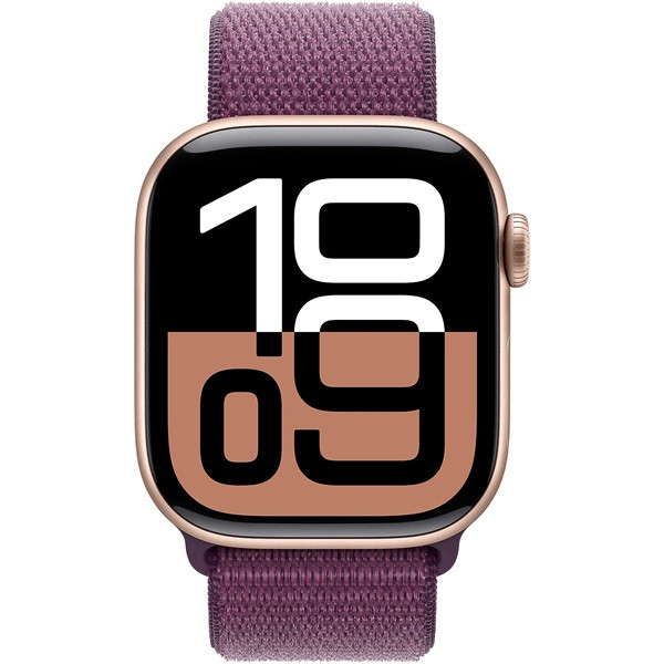 Apple Watch Serie 10 GPS 46mm aluminio oro rosa sport loop ciruela D