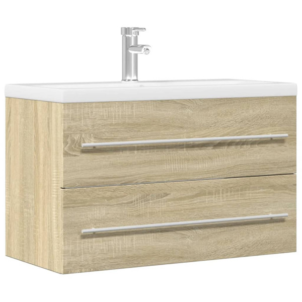 Armario para lavabo aglomerado madera envejecida 80x38.5x48 cm D