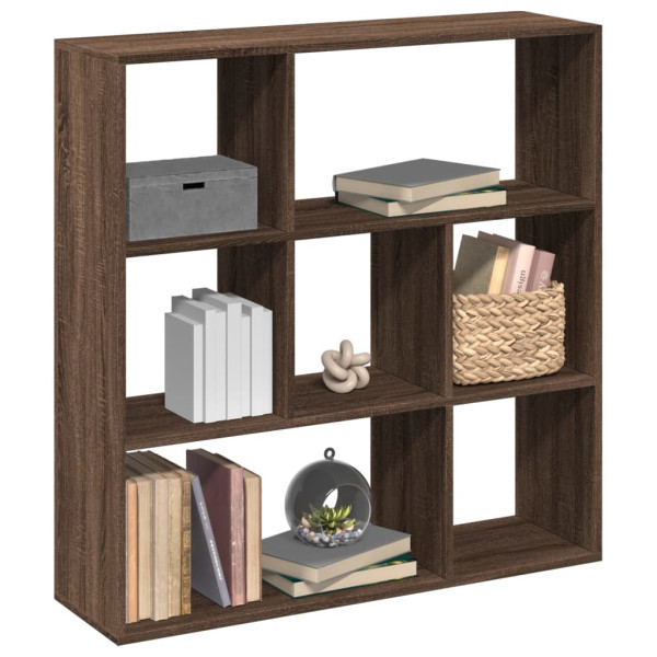 Librería divisora madera marrón roble 102x29x103.5 cm D