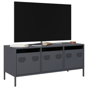 Mueble de TV acero laminado en frío antracita 101.5x39x43.5 cm D