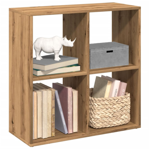 Librería divisora madera roble artisan 69.5x29x69.5 cm D