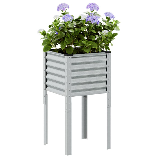 Jardinera de acero galvanizado 45x45x88 cm D