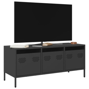 Mobiliário para TV de aço laminado preto 101.5x39x43.5 cm D