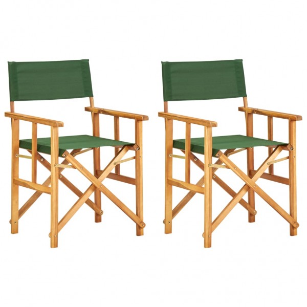 Cadeiras 2 unidades madeira maciça de acacia verde D