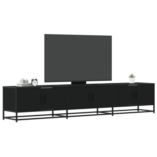 Mueble para TV madera de ingeniería negro 210x35x41 cm D