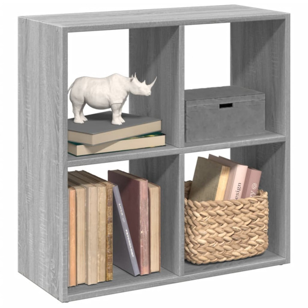 Librería divisor madera ingeniería gris Sonoma 69.5x29x69.5 cm D