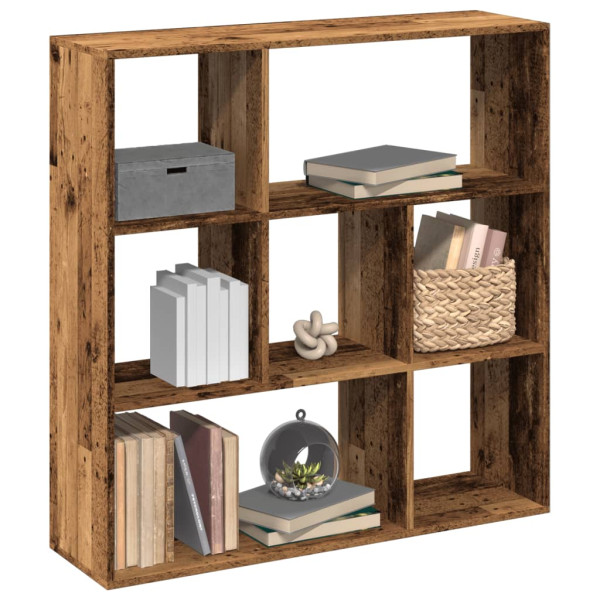 Librería divisora madera ingeniería envejecida 102x29x103.5 cm D