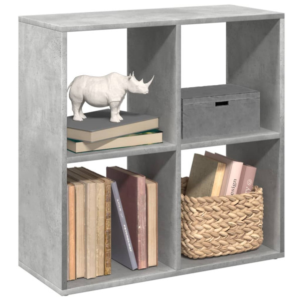 Librería divisora madera gris hormigón 69.5x29x69.5 cm D