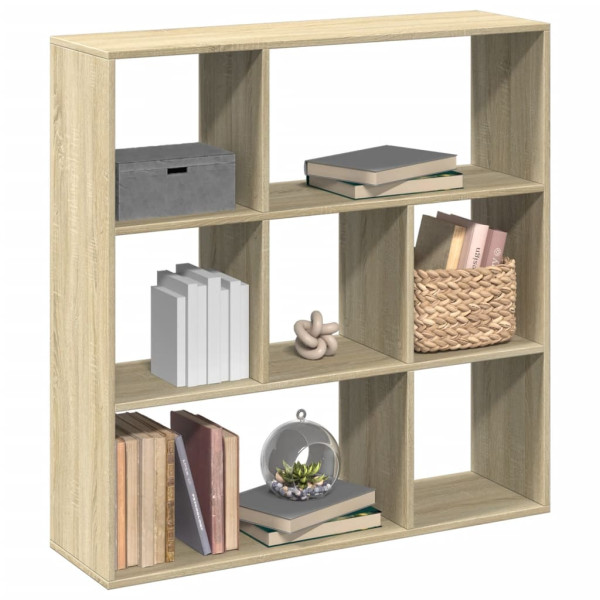 Librería divisor madera ingeniería roble Sonoma 102x29x103.5 cm D