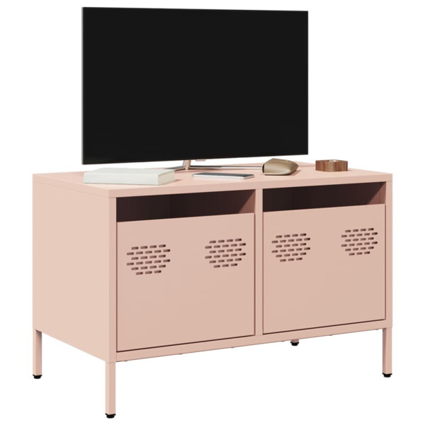 Mueble para TV acero laminado en frío rosa 68x39x43.5 cm D