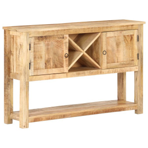 Aparador de madera de mango rugosa 120x30x76 cm D