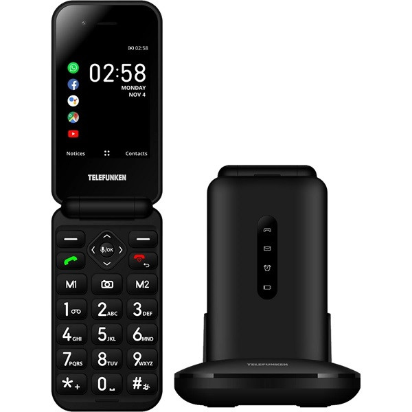 Teléfono móvil telefunken s740 para personas mayores/ negro D