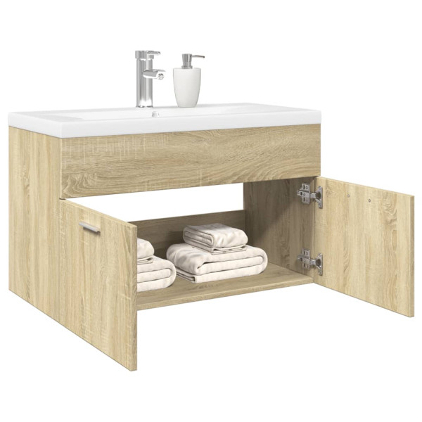 Mueble de baño con lavabo integrado roble Sonoma D