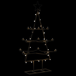 Árbol de Navidad para decoración metal negro 105 cm D