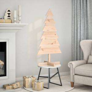 Árbol de Navidad de madera de adorno madera maciza pino 120 cm D