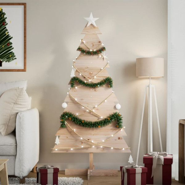 Árbol de Navidad de madera de adorno madera maciza pino 150 cm D