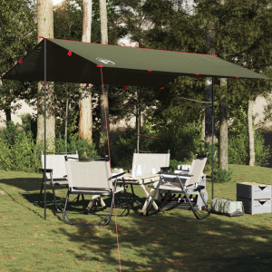 Lona de camping impermeable verde oliva 366x306 cm D