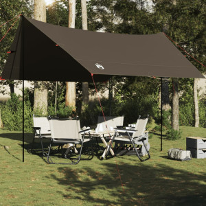 Lona de camping impermeable marrón 462x306x211 cm D