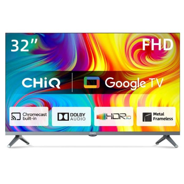 Tv chiq 32pulgadas led l32m8tg fhd  google tv tv hdmi usb metal D