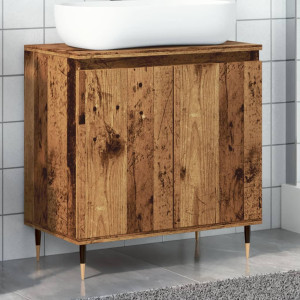 Armario de baño madera de ingeniería envejecida 58x33x60 cm D