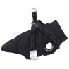 Abrigo para perro con arnés impermeable reflectante 2XL negro 4