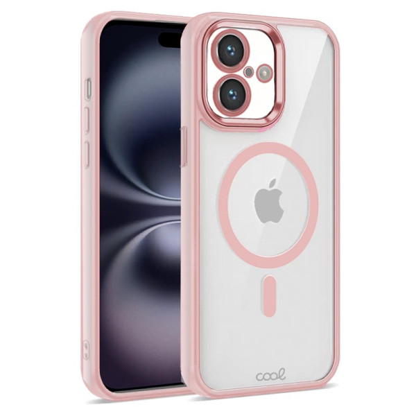 Carcasa COOL para iPhone 16 Magnética Borde Rosa D