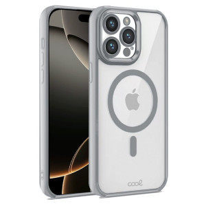 Carcaça COOL para iPhone 16 Pro Borde magnético prata D