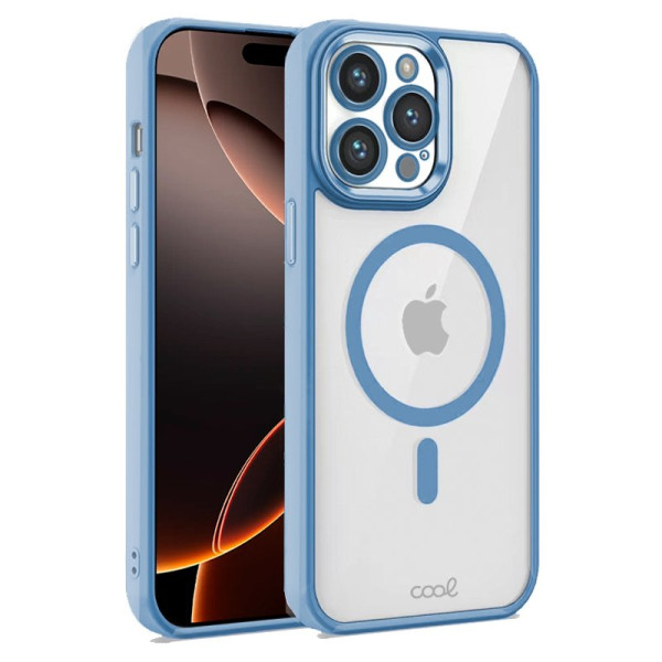 Carcasa COOL para iPhone 16 Pro Max Magnética Borde Celeste D