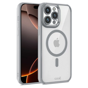 Carcasa COOL para iPhone 16 Pro Max Magnética Borde Plata D