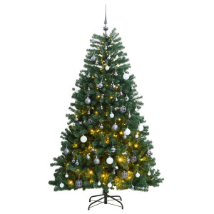 Árvore de Natal artificial com 300 dobradiças LED e bolas de 210 cm D