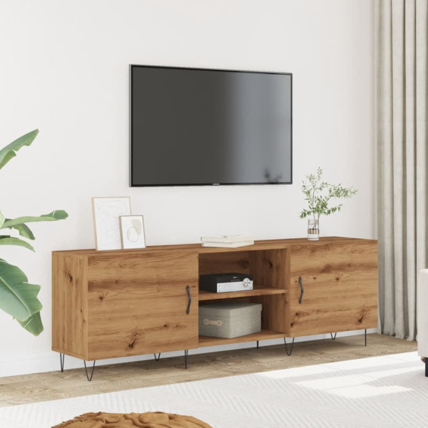 Mueble de TV madera de ingeniería roble artisan 150x30x50 cm D