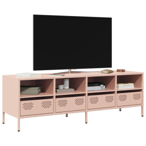 Mueble para TV acero laminado en frío rosa 135x39x43.5 cm D