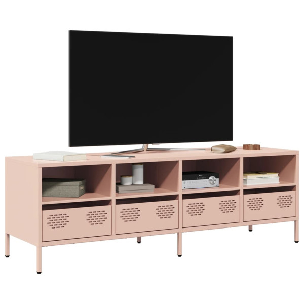 Mobiliário para TV de aço laminado a frio rosa 135x39x43.5 cm D