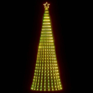 Cone de luz de árvore de Natal 475 LEDs brancos quentes 247 cm D