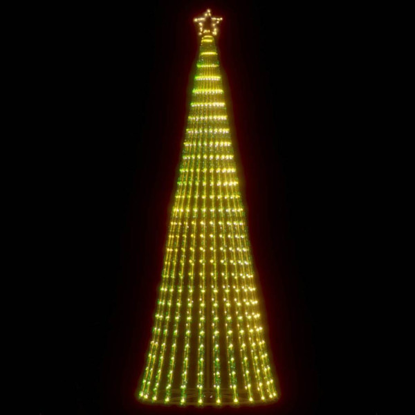 Árbol de Navidad cono de luz 475 LEDs blanco cálido 247 cm D