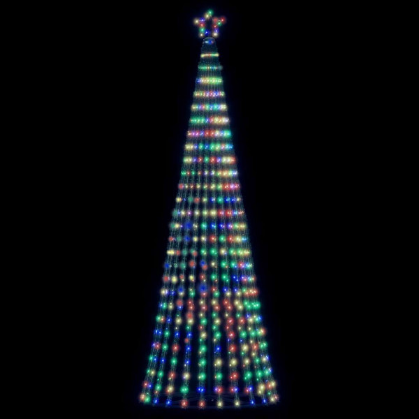 Cone de luz de árvore de Natal 475 LEDs coloridos 247 cm D