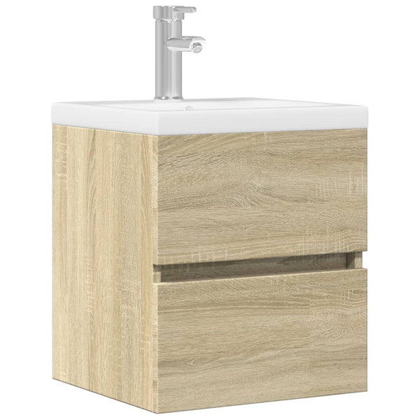 Armario de lavabo madera ingeniería roble Sonoma 41x38.5x45 cm D