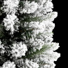 Árbol de Navidad artificial estrecho con nieve PVC y PE 180 cm 5