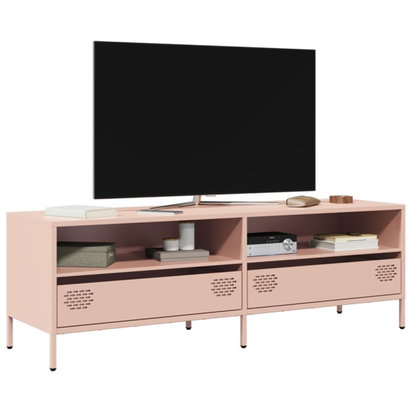 Mueble para TV acero laminado en frío rosa 135x39x43.5 cm D