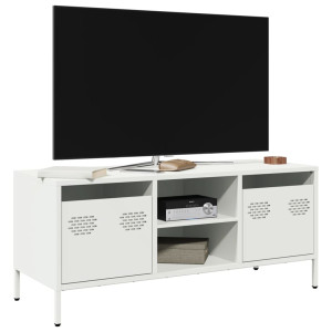 Mobiliário para aço de TV laminado em branco frio 101.5x39x43.5 cm D