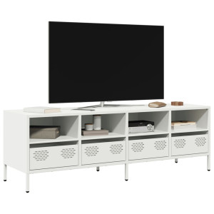 Mobiliário para aço de TV laminado em branco frio 135x39x43.5 cm D