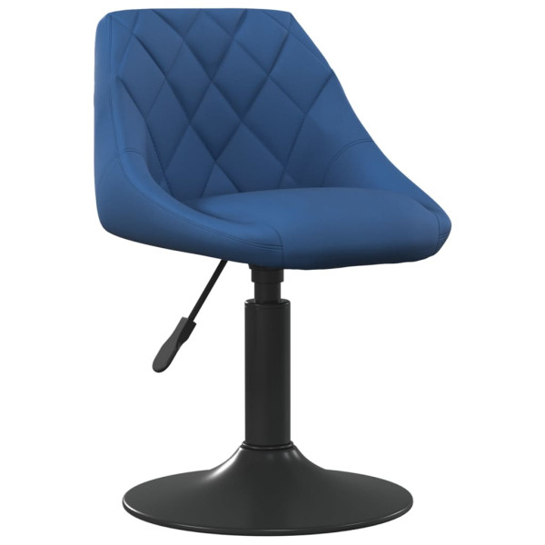 Silla de comedor de terciopelo azul D