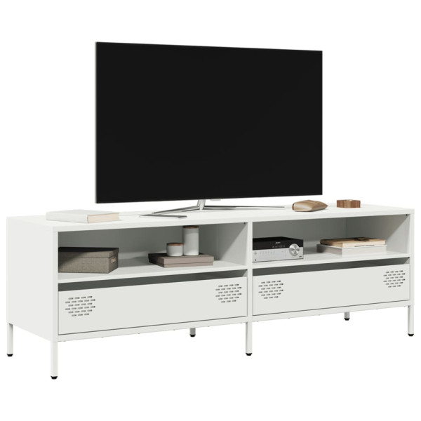 Mueble para TV acero laminado en frío blanco 135x39x43.5 cm D