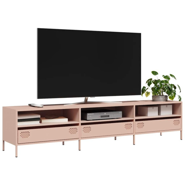 Móvel TV rosa em aço laminado a frio 202x39x43,5 cm D